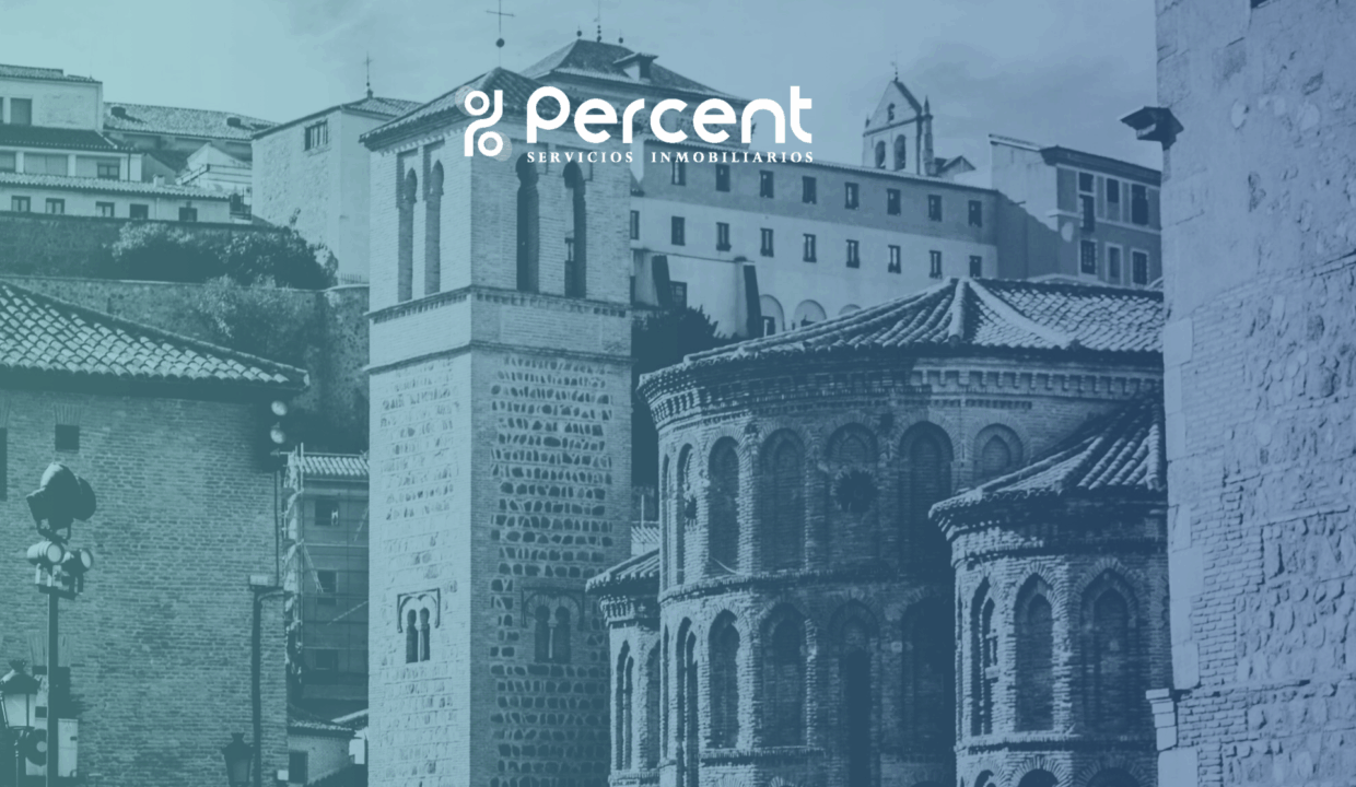 Vista de Toledo con el logo de Percent en FAI Conecta VII